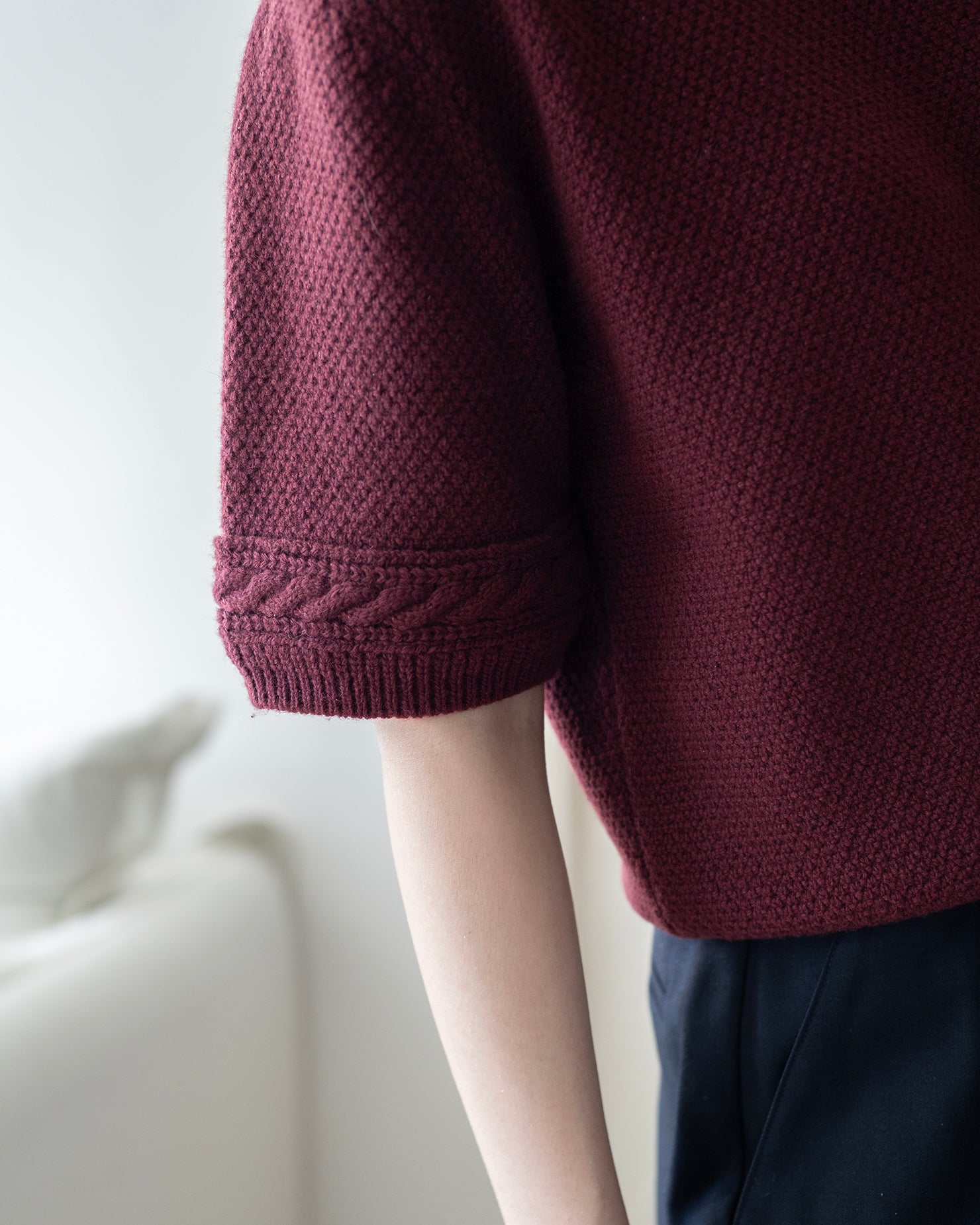 Twisted Rope Knit Top