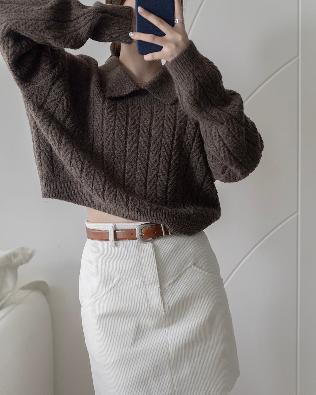 Texture Polo Sweater