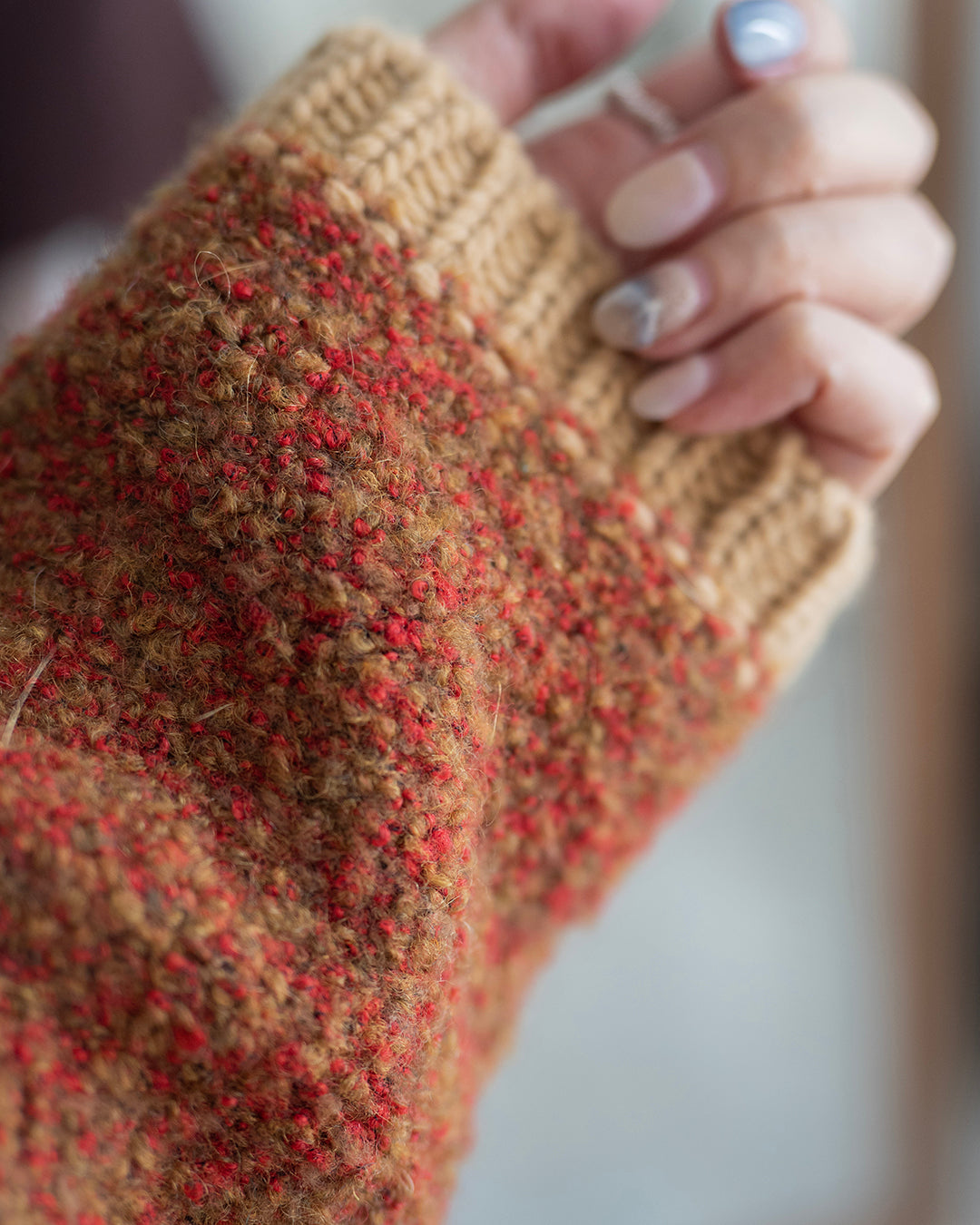Blended Cashmere Gold Buttons Cardigan